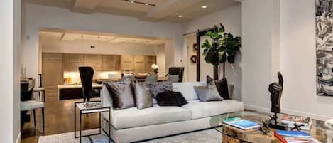 TV, fireplace, offices