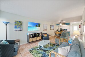 TV, DVD player - Pet-Friendly Poolside Escape at Beachfront Complex Offering Heated Pool (Corpus Christi)