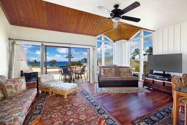 TV, DVD player, stereo