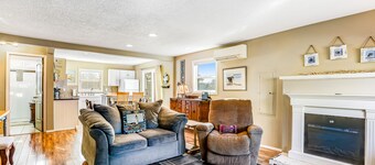 Updated Dog-Friendly Cottage with Outdoor Firepit, Five Blocks from the Beach