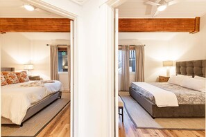 2 habitaciones, tabla de planchar con plancha, cuna de viaje y wifi