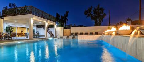 Piscine extérieure, piscine chauffée