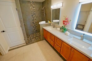 Hair dryer, towels