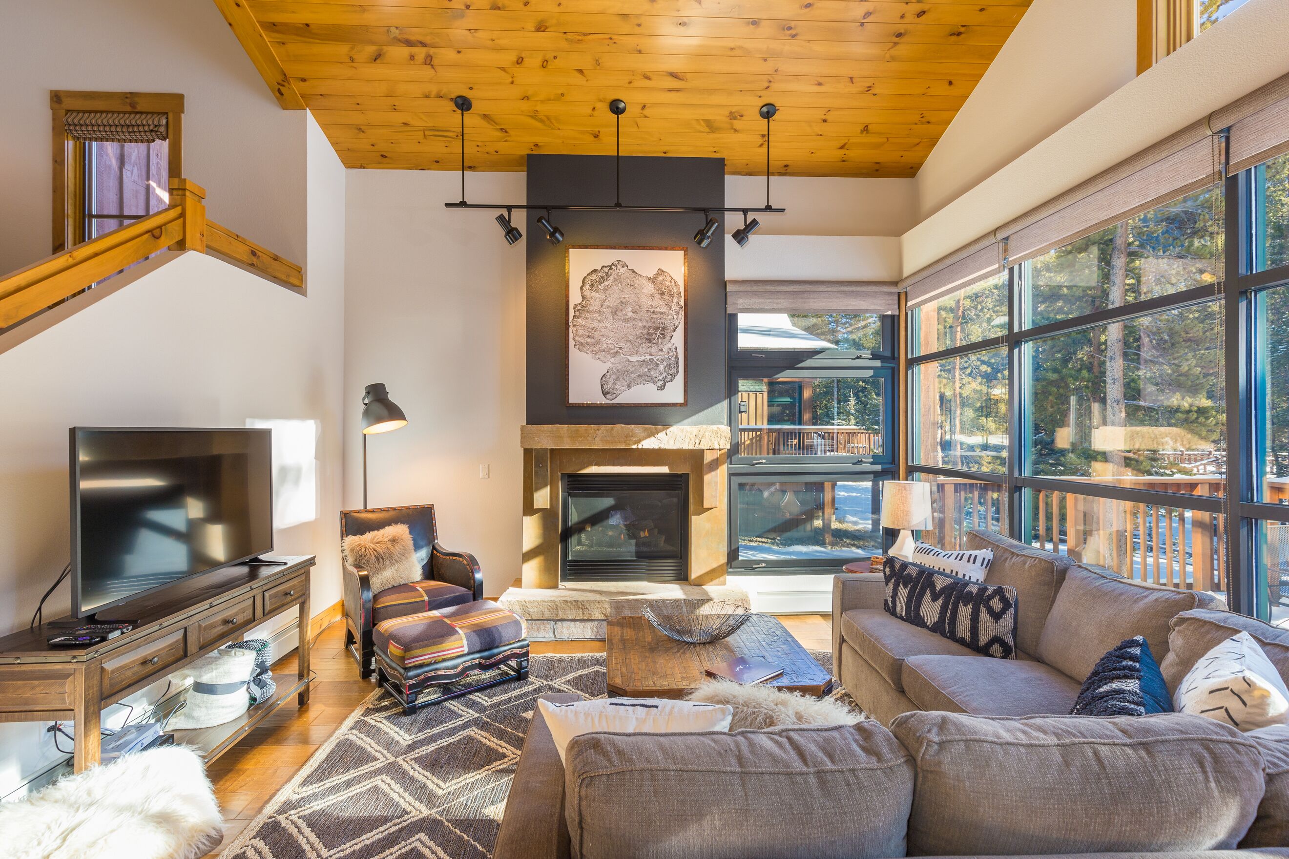 TV, fireplace, DVD player