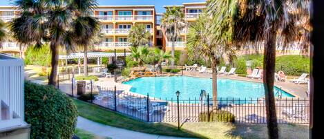 A heated pool