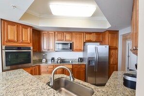 Fridge, microwave, oven, stovetop - Updated appliances in beachfront condo w/private balcony! (Destin)