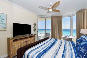 2 bedrooms, iron/ironing board, free WiFi, bed sheets - Updated, beachy chic beachfront condo w/private balcony! (Destin)