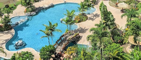 Outdoor pool, a heated pool