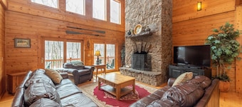 Luxury Log Chalet w/ Pool & Fireplace