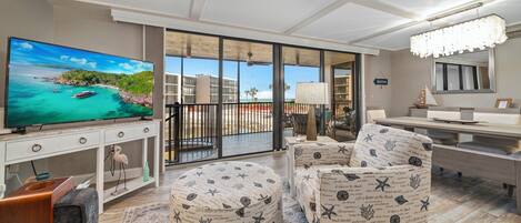 Una televisión, un reproductor de DVD