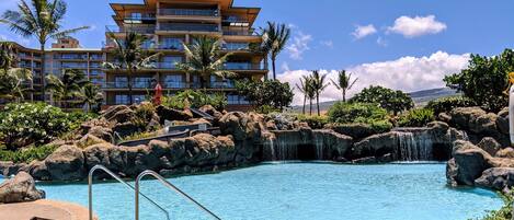 Outdoor pool, a heated pool