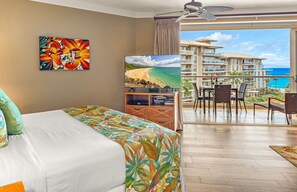 Tabla de planchar con plancha, wifi gratis y ropa de cama 