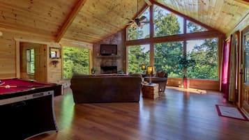 TV, fireplace, DVD player