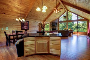 Interior - Custom-Built Cabin w/ Tree Top Views, Hot Tub, Pool Table & WiFi (Sautee Nacoochee)