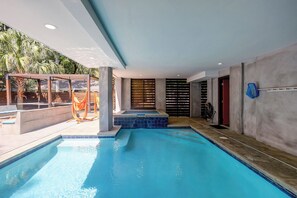 A heated pool