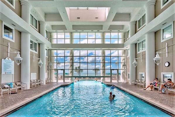 Indoor pool, a heated pool