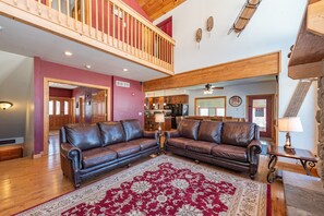 Smart TV, fireplace, DVD player, foosball - Luxury Chalet w/ Pool, Hot Tub  & Slope Access (McHenry)