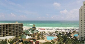 A resort with a pool, beach, and ocean view. - Private Deck View of Bay, Golf Cart, 261 Fairways (Miramar Beach)