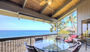 Outdoor dining - Aloha Condos, Kanaloa at Kona, Condo 3104, Oceanfront, AC (Kailua Kona)