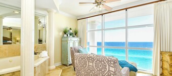 Two-story beachfront penthouse w/two private balconies!