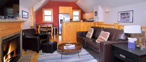 TV, fireplace, video games, offices