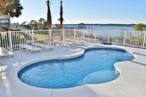 A heated pool