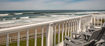 Surf, sand, kites, wave jumping are magical from this large beachfront home.