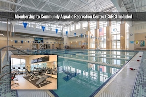 Indoor pool, a heated pool
