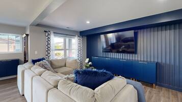 TV, fireplace, DVD player