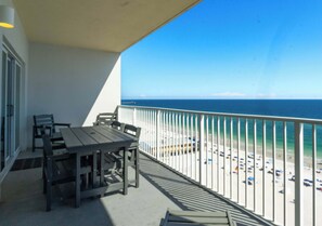 Outdoor dining - Seawind 1008 – Spacious 2.5BR Beachfront Condo with Stunning Gulf Views!! (Gulf Shores)