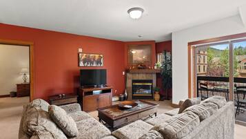 TV, fireplace, DVD player