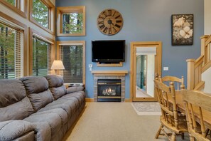 TV, fireplace, DVD player - 3BR Slopeside Disciples Village Condo 604 - Ski In/Ski Out on Boyneland! (Boyne Falls)