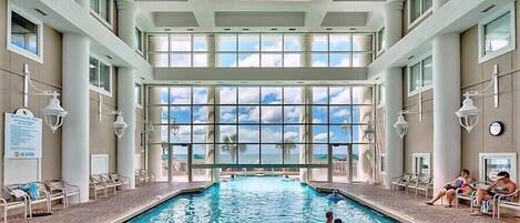 Indoor pool, a heated pool
