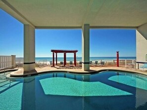 A heated pool
