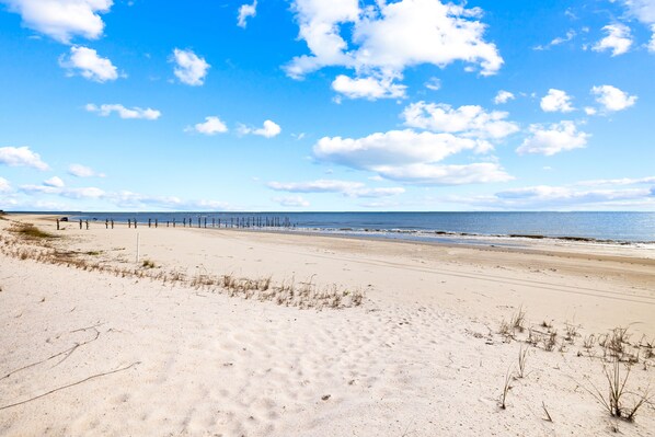 On the beach - Pelican Palms: 4 BR IP Beachfront Home- Sleeps 14, Pet Friendly, Priv. Pool! (Port St. Joe)