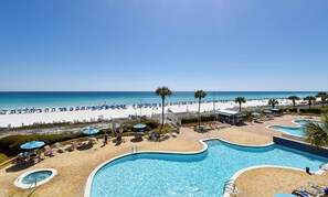 A heated pool - Tropical, updated beachfront condo w/a private balcony! (Destin)