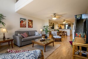 TV, DVD player, stereo