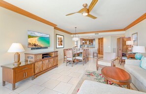 Smart TV, DVD player, offices - Maui Resort Rentals: Hyatt Residence Club – 3BR Oceanfront Upper Floor VIlla (Lahaina)