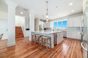 Fridge, microwave, oven, stovetop - Endless Summer by GSVR | 7BR Beachfront Home w/ Pool & Handicap Access + FREE Activities/Golf (Gulf Shores)