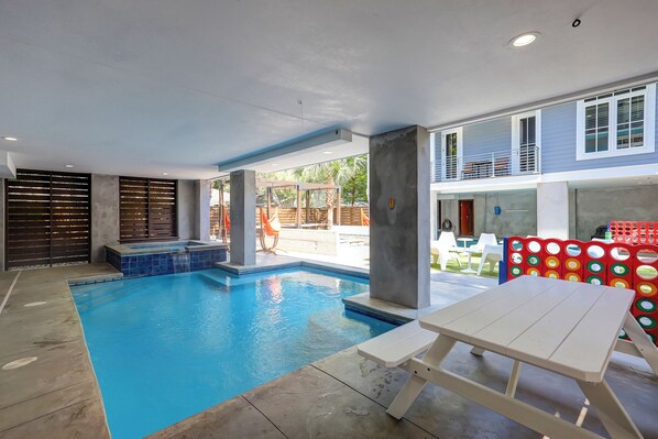 A heated pool