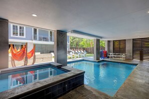 A heated pool