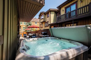 Terrace/patio - Walk to Park City Mountain! Cozy Winter Retreat for Large Groups, Private Hot Tub, Near Main St. (Park City)