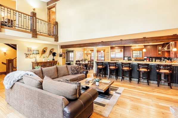 TV, fireplace, video games, stereo - Walk to Park City Mountain! Cozy Winter Retreat for Large Groups, Private Hot Tub, Near Main St. (Park City)