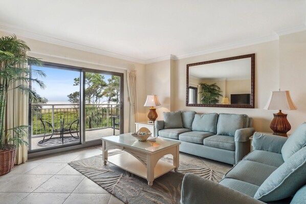 Flat-screen TV, DVD player