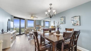 Flat-screen TV, video games, DVD player