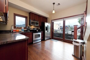 Coffee/tea maker, fridge, microwave, oven - Heart of Downtown Durango - Pet Friendly Condo with Views - AC (Durango)