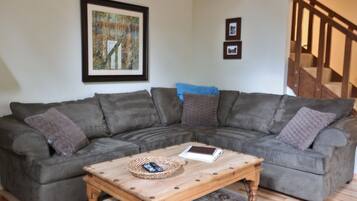 Télévision, lecteur de DVD, livres, chaîne hi-fi