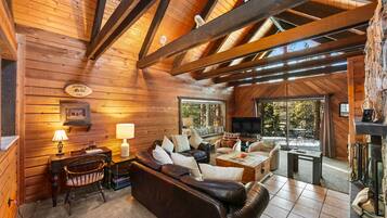 TV, fireplace, DVD player