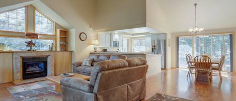 Televisio, takka, DVD-soitin