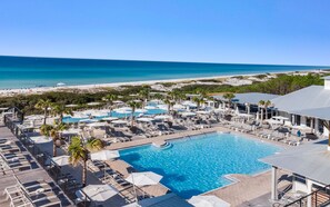 A heated pool - Making Memories - Camp WaterColor Home With Carriage House, Beach Club (Santa Rosa Beach)